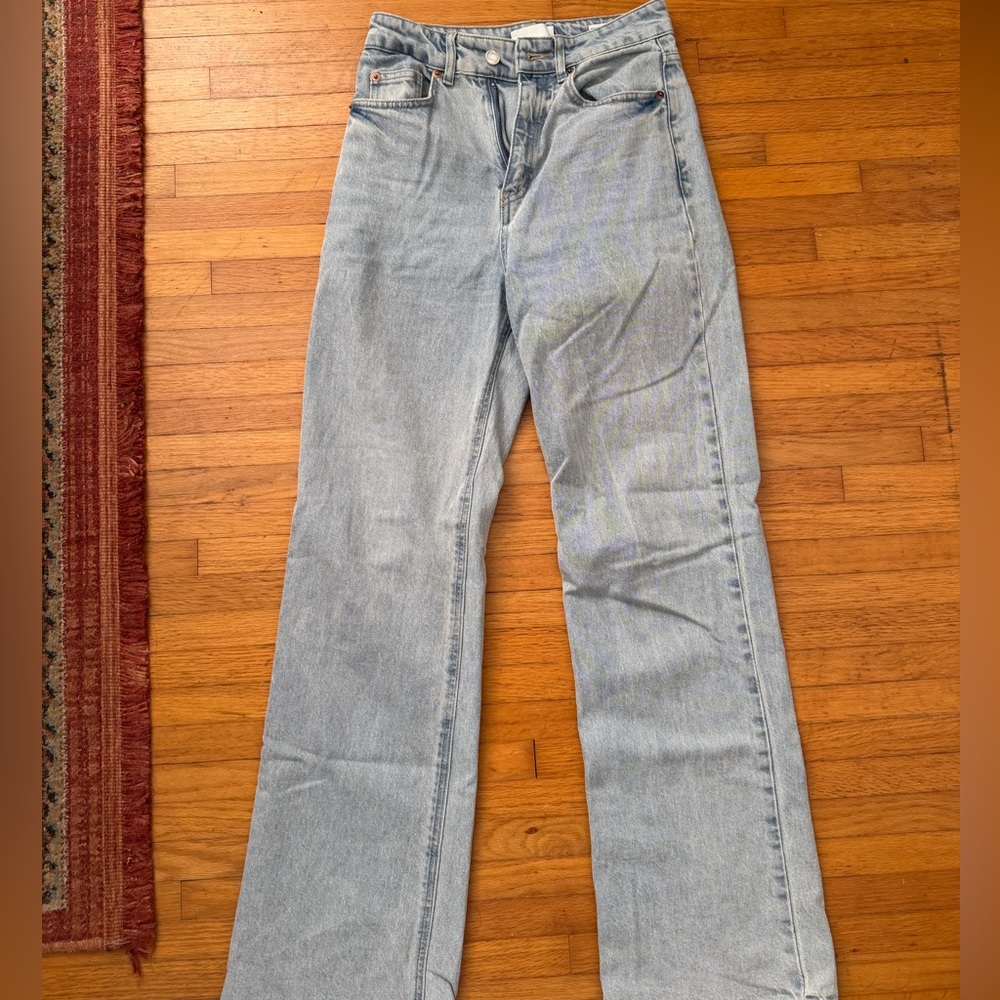 H&M Women's Straight Leg Jeans - Light Blue